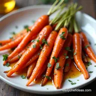 Sticky Honey Garlic Butter Roasted Carrots Recipe
