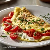 Tomato Mozzarella Egg White Omelet: Skinny, Fluffy, 15-Minute Breakfast
