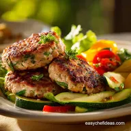 Turkey Burgers with Zucchini: The Juiciest, No-Dry Mediterranean Patties