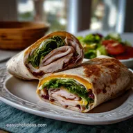 School Lunch Idea for Kids with Turkey and Cheese Wrap in 25 Minutes