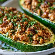 Turkey Zucchini Boats for 4 Servings