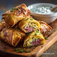 Ultimate Reuben Egg Rolls Recipe with Zesty Russian Dip