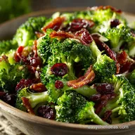 The Best Broccoli Salad Recipe Bacon Cranberries Tangy Dressing