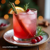 Festive Easy Holiday Drinks Alcohol Spiced Cranberry Gin Fizz