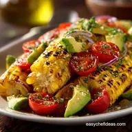 Grilled Corn Avocado and Tomato Salad Zesty Summer Side Dish
