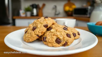 Bake Oatmeal Cookies with Chocolate Chunks