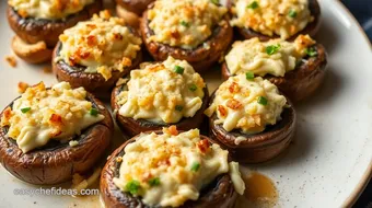 Bake Savory Mushrooms with Creamy Filling