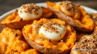 Bake Sweet Potatoes with Delightful Topping