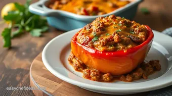 Baked Beef Stuffed Pepper Casserole