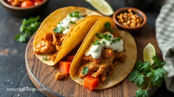 Baked Chicken Tacos with Creamy Filling