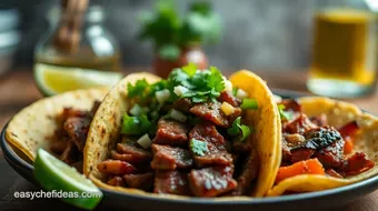 Beef Tacos al Pastor: A Flavorful Twist on Mexican Food Recipes Beef recipe card