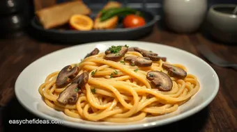 Yummy Pasta with Mushroom Recipes: Creamy Fettuccine You'll Adore recipe card