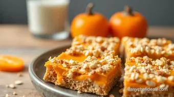 Delicious Bake Persimmon Bars with Oatmeal Crunch recipe card