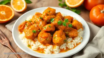 Fry Chicken with Sweet Orange Sauce