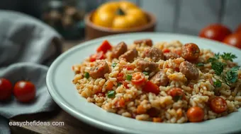 Hearty Rice Sausage Casserole: A Family Favourite for Every Occasion recipe card