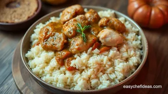 My Grandmother's Smothered Chicken and Rice: Ultimate Comfort Food! recipe card