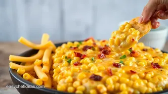 No Bake Corn Dip with Bacon & Cheese