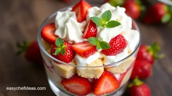 No-Cook Strawberry Shortcake Parfait Delight