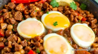 Quick Canned Beef Hash with Eggs - Delicious!