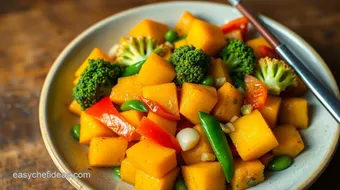 Sautéed Kabocha Squash with Vibrant Veggies