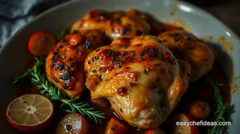 My Juicy Chicken Thigh Recipes: Savory Herb Garlic Roasted Delight recipe card