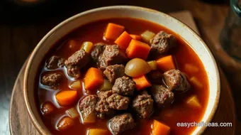 Hearty Steak Soup Recipe: A Comfort Food Classic recipe card