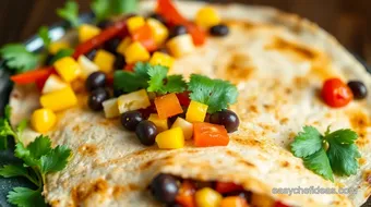 Sizzling Rainbow Veggie Quesadillas Delight