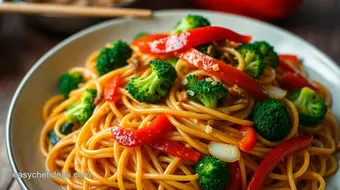 Easy & Flavorful Lo Mein Noodles Recipes: My Sizzling Vegetable Twist recipe card