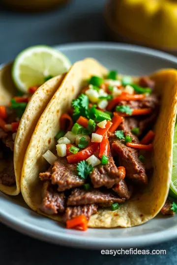 Beef Tacos al Pastor: A Savory Twist on a Mexican Classic presentation