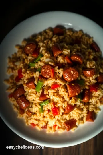 Cajun Sausage and Rice presentation