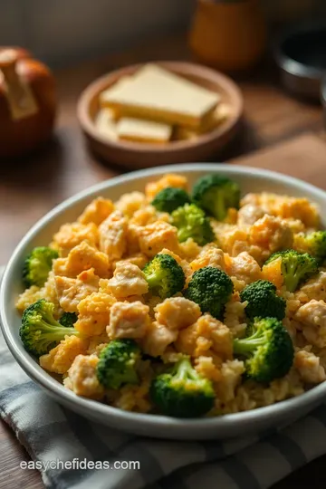 Cheesy Chicken and Broccoli Casserole presentation