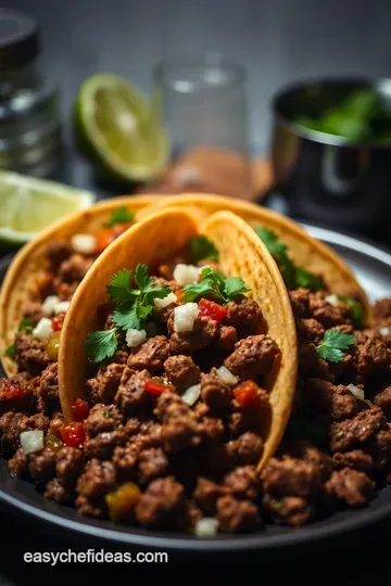 Classic Beef Tacos with Homemade Salsa presentation