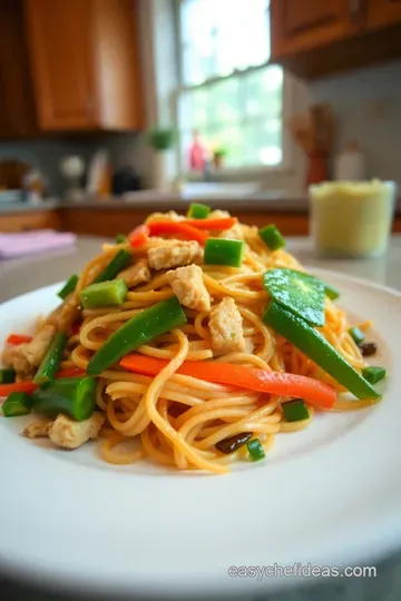 Classic Chow Mein with Stir-Fried Vegetables and Chicken steps
