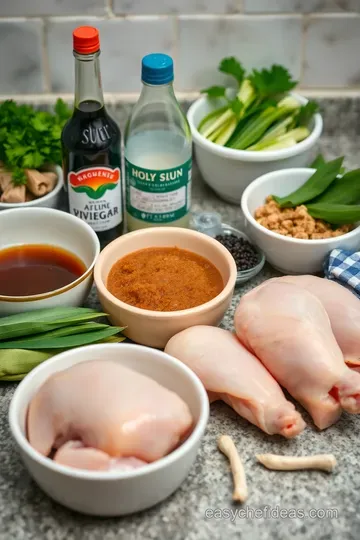 Classic Filipino Chicken Adobo: A Savory Delight ingredients