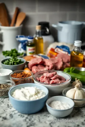 Classic Greek Gyro with Tzatziki Sauce ingredients