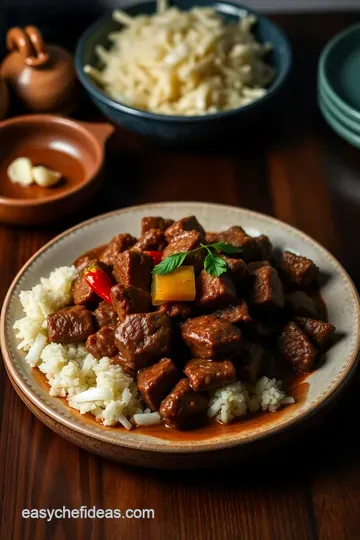 Classic Malaysian Rendang Beef: A Spicy Aromatic Stew presentation