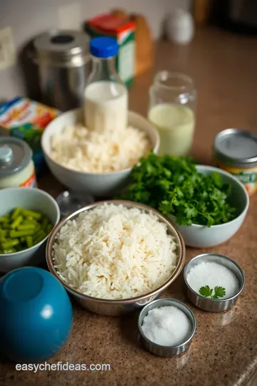 Coconut Rice Delight: A Creamy Tropical Side ingredients