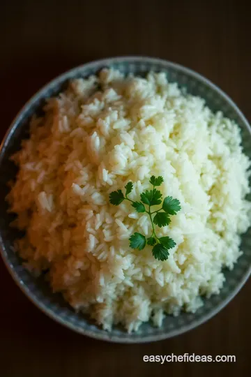 Coconut Rice Delight: A Creamy Tropical Side presentation