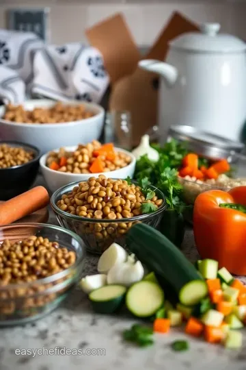 Cozy Spiced Lentil & Vegetable Stew ingredients