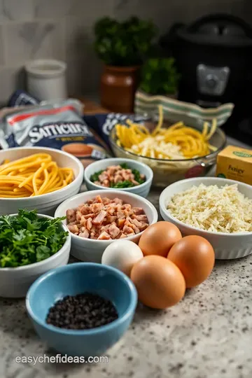 Creamy Carbonara Meat: An Italian Classic with a Hearty Twist ingredients