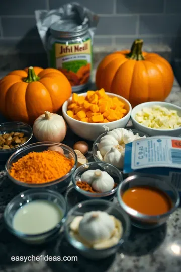 Creamy Coconut Curry Pumpkin Soup ingredients