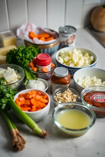 Creamy Crab and Shrimp Seafood Bisque ingredients