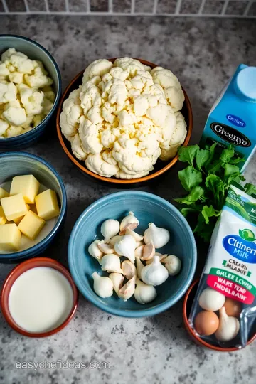 Creamy Dreamy Mashed Cauliflower ingredients
