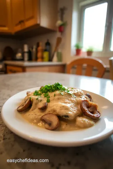 Creamy Garlic Chicken with Mushrooms steps