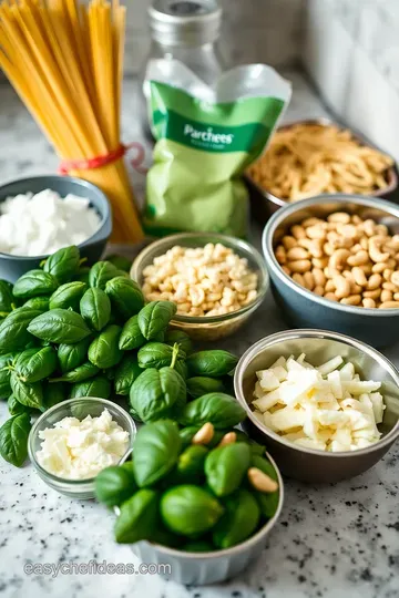 Creamy Pesto Pasta Delight ingredients