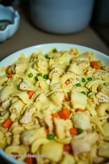 Creamy Swiss Chicken Casserole Delight presentation