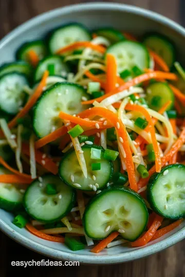 Crisp & Tangy Asian Cucumber Salad presentation