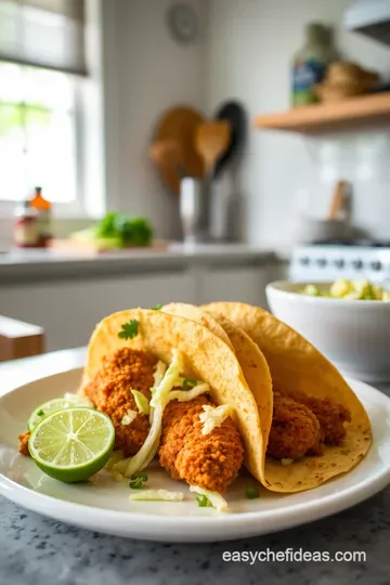 Crispy Chicken Finger Tacos with Zesty Lime Slaw steps