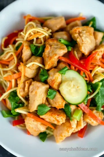 Crispy Chinese Chicken Salad with Sesame Dressing presentation