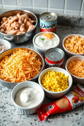 Crunchy Chicken Dorito Casserole Delight ingredients